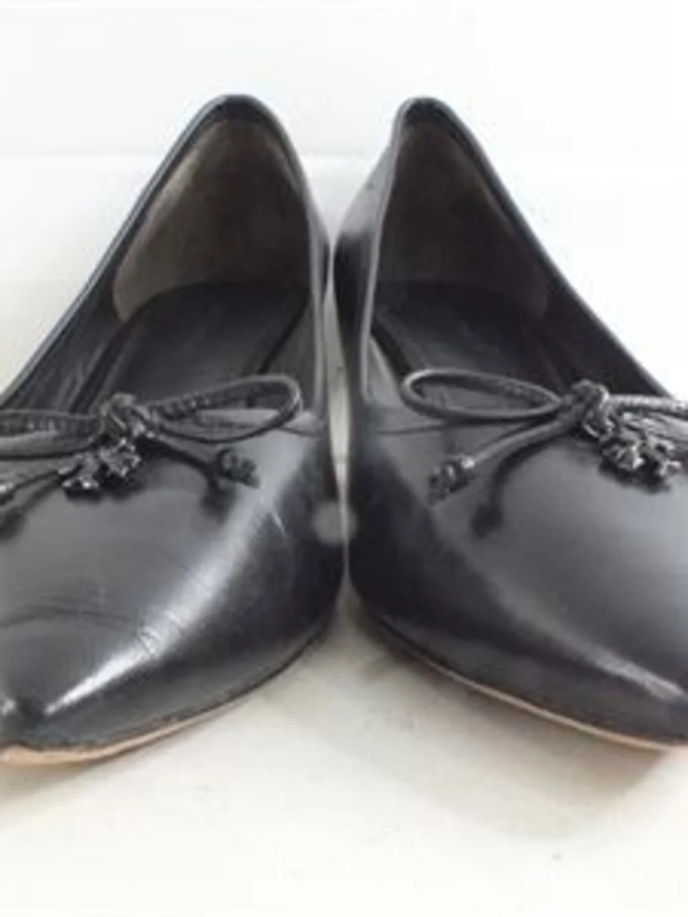 Tory Burch Charm Black Kitten Heel Pumps with Bow